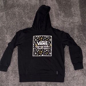 Vans Black Hoodie with Graphic Print